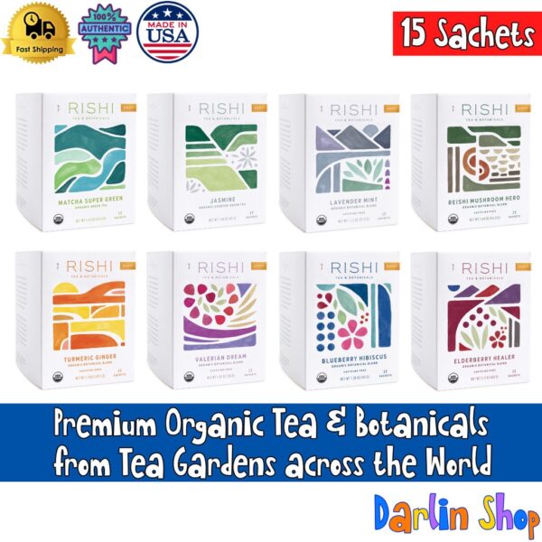 Rishi Tea & Botanical, Premium Organic Tea, 15 Sachets
